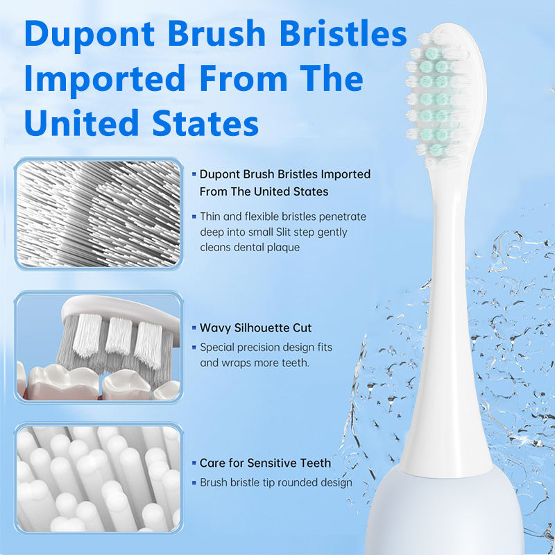 Waterproof Sonic Electric Toothbrush – Rechargeable, Soft Bristles, LED Display