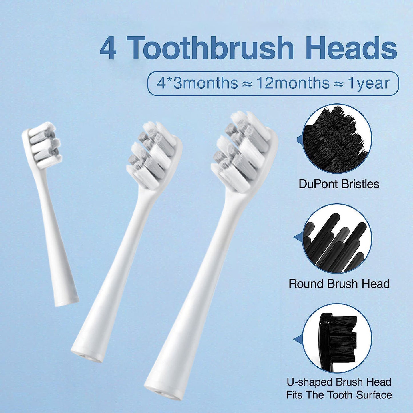 Waterproof Sonic Electric Toothbrush – Rechargeable with Travel Case & Self-Cleaning Feature