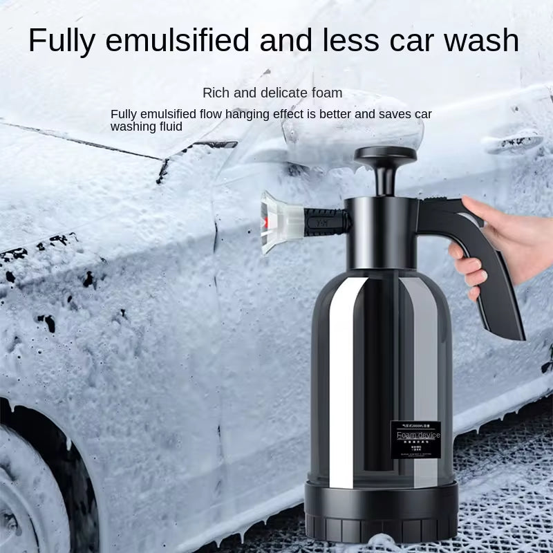  "2L Hand Pump Foam Sprayer – 3 Nozzles for Car Wash & Window Cleaning"