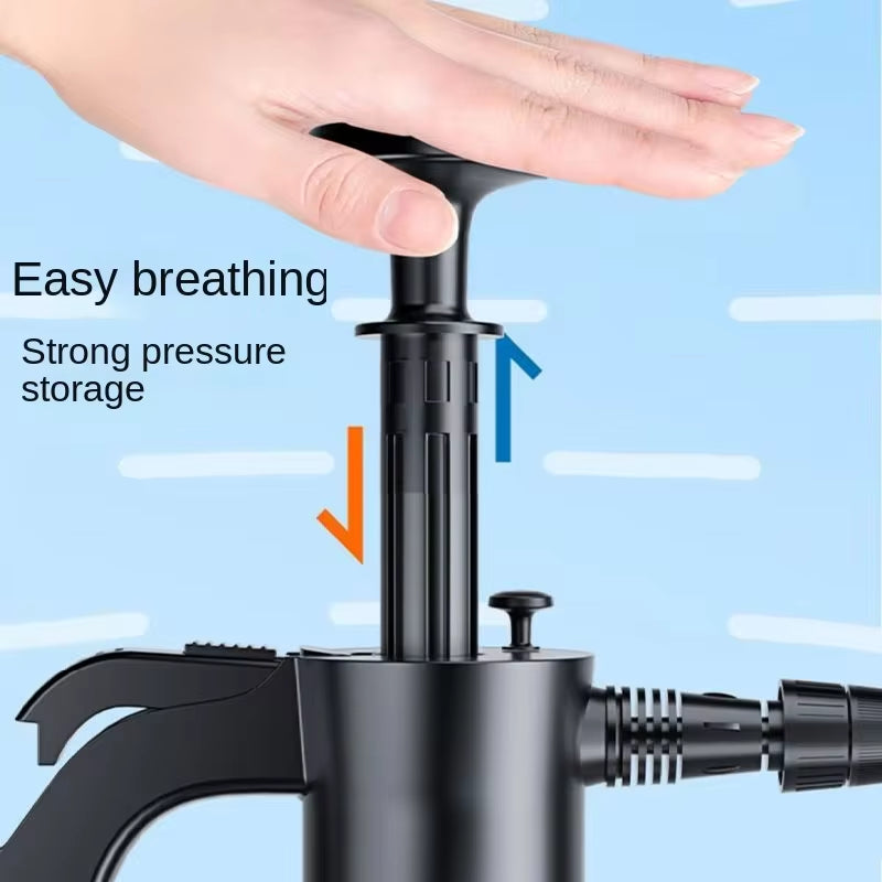  "2L Hand Pump Foam Sprayer – 3 Nozzles for Car Wash & Window Cleaning"